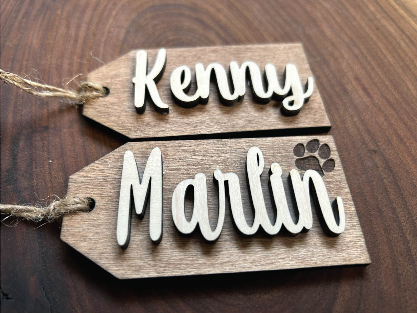 Personalized gift tag - Custom name tag - Wood gift tag - Christmas gift tag - stocking tag -Wedding favour - Christmas - Gift tag - Gifts