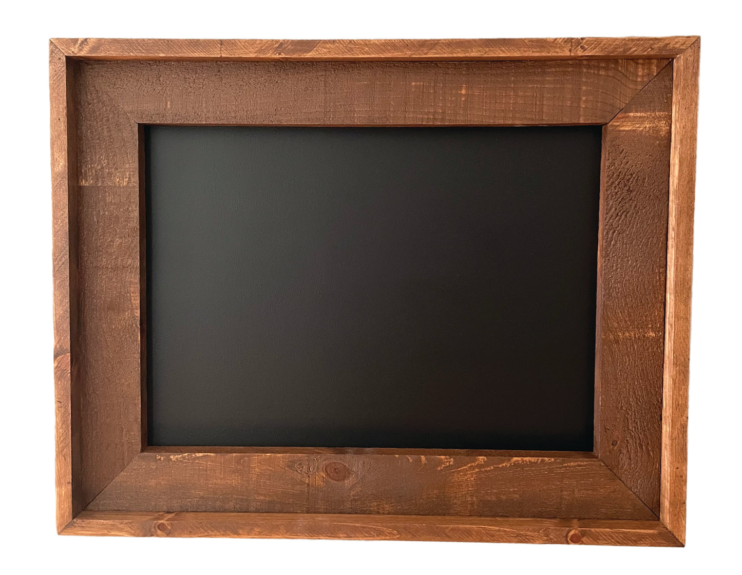 Rustic pine chalk board finished with a mitred picture frame box